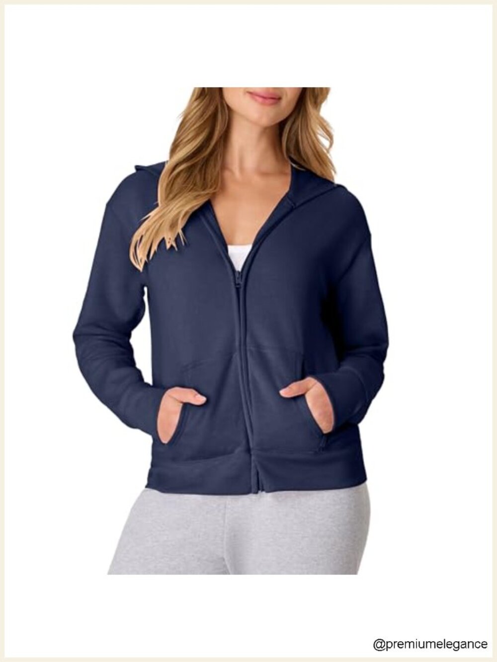 Women's Ecosmart Fleece Full-Zip Hoodie, Soft Midweight